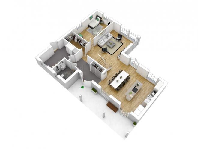 Nostalgie Grundriss 3D