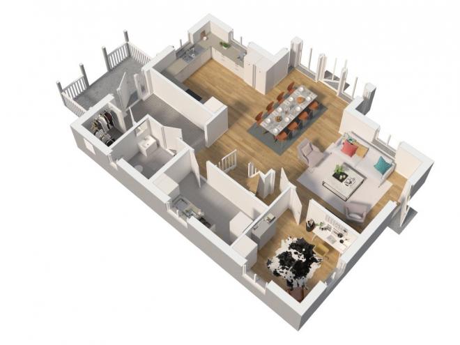 Lindbacken Grundriss 3D