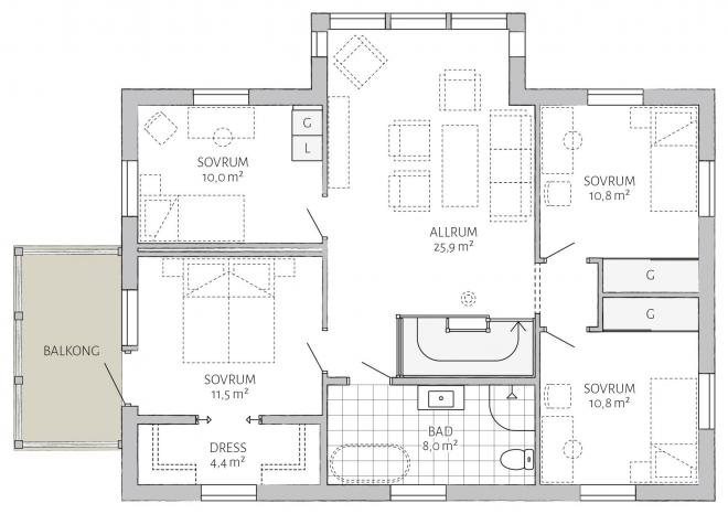 Lindbacken Grundriss 2D