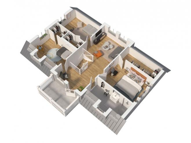 Sätesgården Grundriss 3D