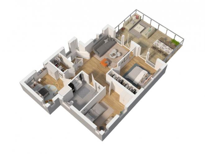 Solberga Grundriss 3D