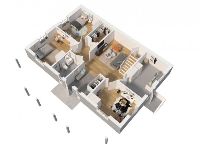 Björkalund Grundriss 3D