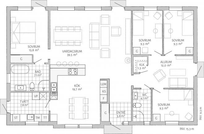 Prio 143 Modern Grundriss 2D